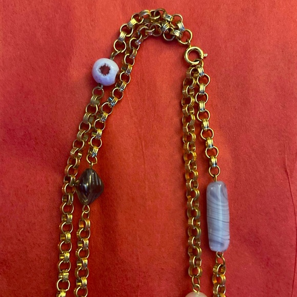 Long, gold tone necklace - Picture 4 of 4